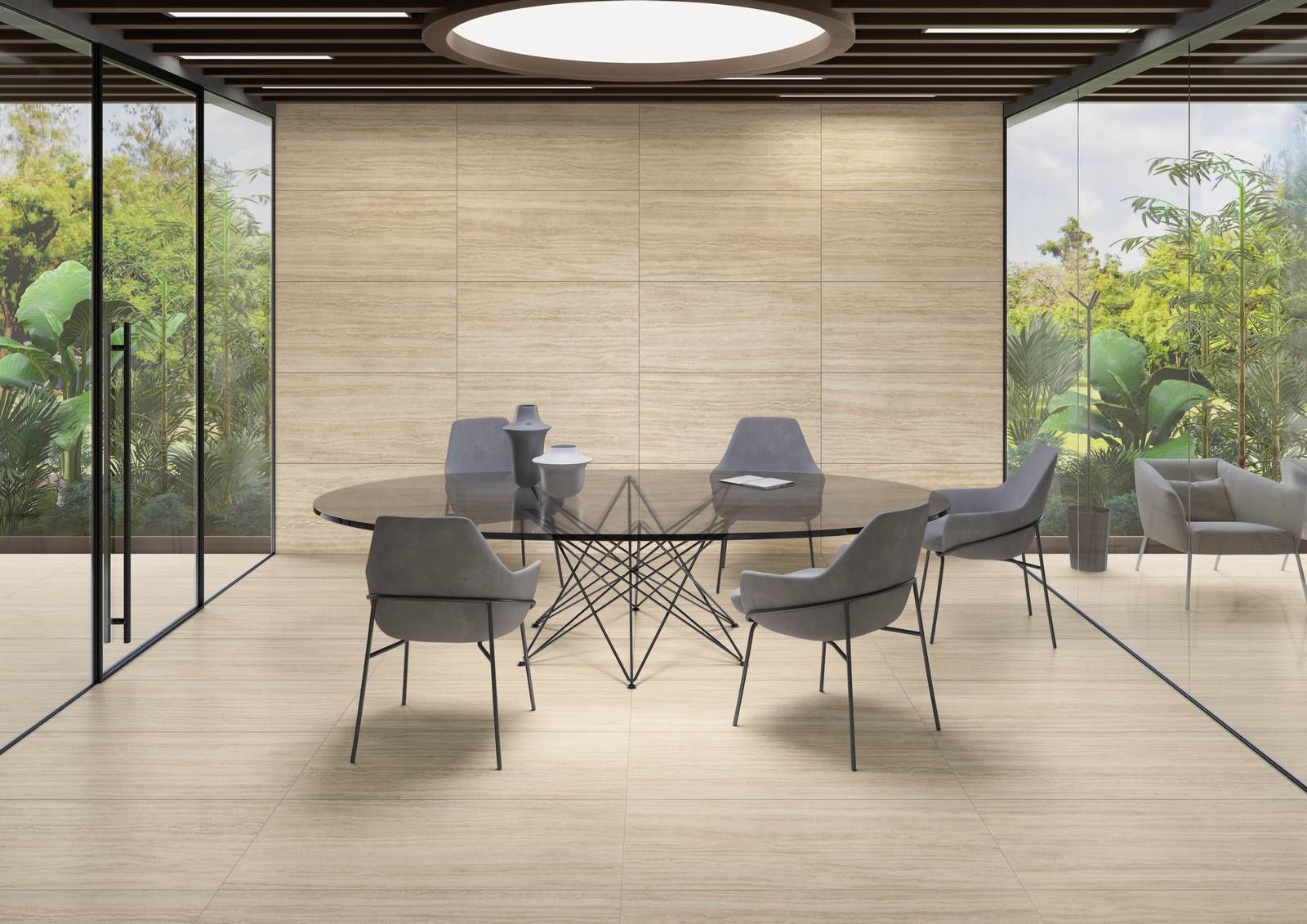 Stone effect Indoor Floor Tiles Keope